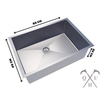 Cuba Moderna Cozinha Americana 80x40 Aço Inoxidável Escovado