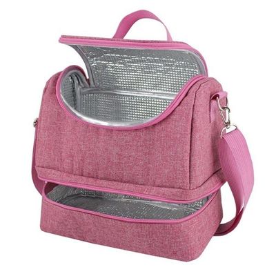 Bolsa Térmica C/ 2 Compartimentos Concept Rosa