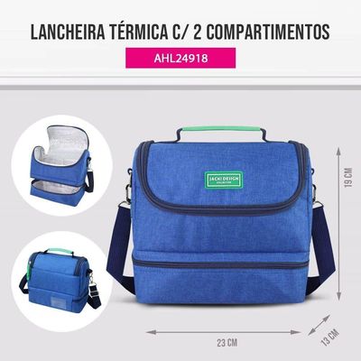 Bolsa Térmica C/ 2 Compartimentos Vibe Azul