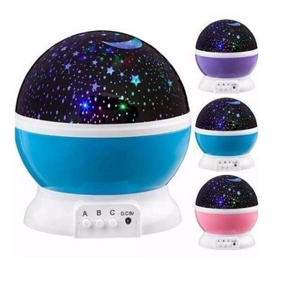 Luminária Projetor Céu Estrela 360º Abajur Star Master Roxo