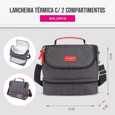 Bolsa Térmica C/ 2 Compartimentos Vibe Preto