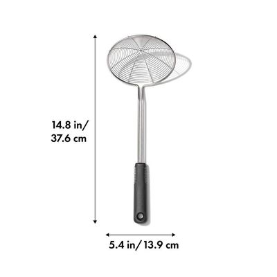 Escumadeira Com Cabo Em Aço Inox Antiderrapante 37,6cm Oxo