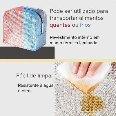 Bolsa Térmica Marmita Lorben Sacola Lancheira Marmiteira Academia Passeios Escola