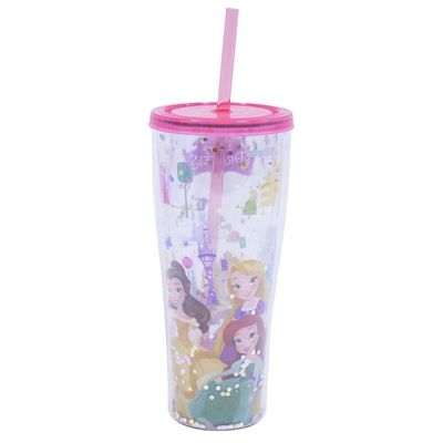 Copo Com Canudo Princesas Disney 360ml - Disney
