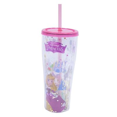 Copo Com Canudo Princesas Disney 360ml - Disney