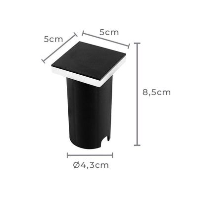 Embutido De Solo Led Nordecor Quadrado Siva 6582 1w Bivolt Preto 3000k Luz Amarela