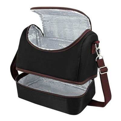Bolsa Térmica Com 2 Compartimentos For Men Jacki Design Preto/marrom