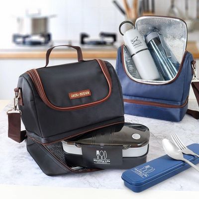 Bolsa Térmica Com 2 Compartimentos For Men Jacki Design Preto/marrom
