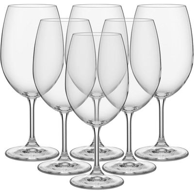 Bohemia Lara Taça Água 22X10X10Cm 540Ml Cristal Transp 6Pç