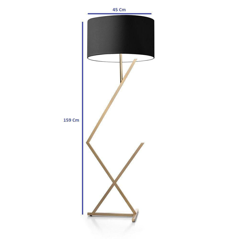 Abajur De Chão Luminária Bali Cúpula Pedestal Piso Pés De Ferro