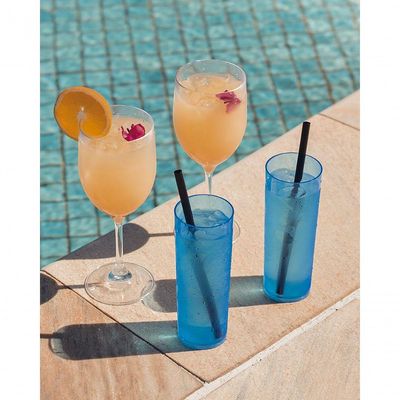 Conjunto 5 Copos Long Drink Gin Eventos Festas 330ml Boccati Cor:verde