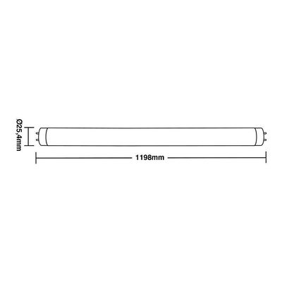 Lâmpada Led Taschibra Tubo Led 40 20w T8 Bivolt 3000k