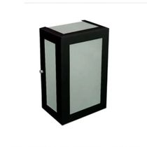 Arandela Dm Retangular 213 5 Vidros Preto Texturizado