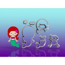 Cortador Pequena Sereia Ariel Cute Modular Mod 2 Tamanho 6Cm