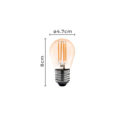 Lâmpada Led Nordecor Filamento Bolinha G45 4w E27 Bivolt 2400k Branco Quente 1043