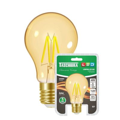 Lâmpada Led Filamento Vintage A60 Taschibra E27 Bivolt
