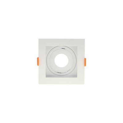 Spot De Embutir Recuado Nordecor Flea Para 1 Lâmpada Mr11 Quadrado Branco 6184