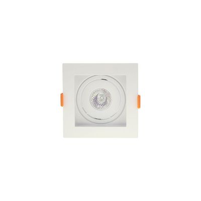 Spot De Embutir Recuado Nordecor Flea Para 1 Lâmpada Mr11 Quadrado Branco 6184