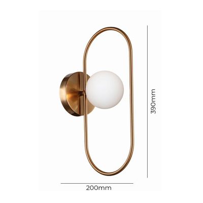 Arandela Quality Cadre 1332 G9 Bivolt Bronze Branco