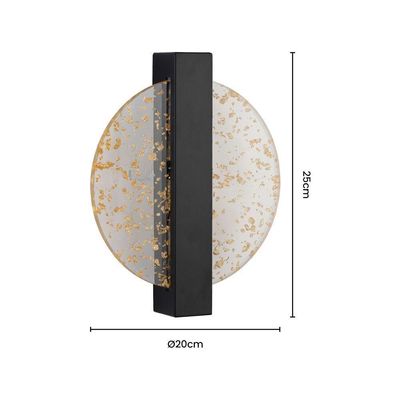 Arandela Skylight Cross 3113 Led Bivolt Preto - Transparente