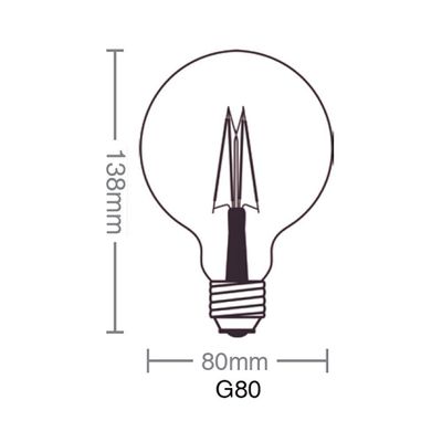 Lâmpada Led Taschibra Filamento Vintage Globo G80 4w E27 Bivolt