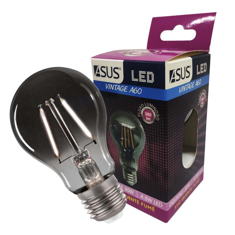 Lâmpada Led Fumê Kit 4 Unid. 30w Iluminação Branco Quente Vintage Retrô Multifilamento Luz Casa