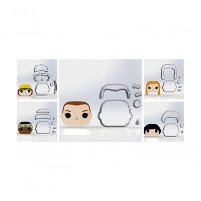 Cortador Kit Stranger Things 5 Modelos Funko Tamanho 5Cm
