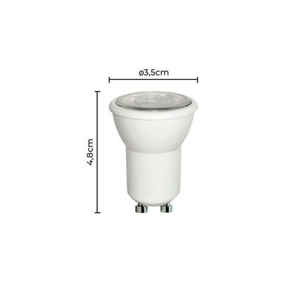 Lâmpada Led Nordecor Sof Mini Dicróica Mr11 3,5w Gu10 Alto Irc 95 Bivolt 4000k Luz Neutra 1118