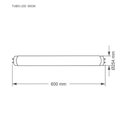 Lâmpada Tubo Led T8 9,9w 60cm G13 Taschibra Bivolt 4000k Luz Neutra