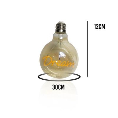 Lampada Led Vintage Dream Mensagem 4W Branco Quente 110v
