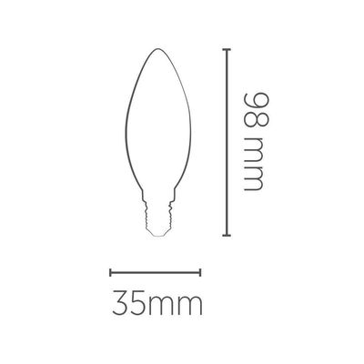 Lâmpada Led Save Energy Filamento Vela Vintage 4w E14 220v Se-345.1384