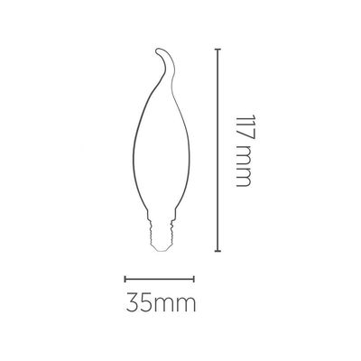Lâmpada Led Save Energy Filamento Vela Chama Vintage 4w Ip65 E14 127v Se-345.1385