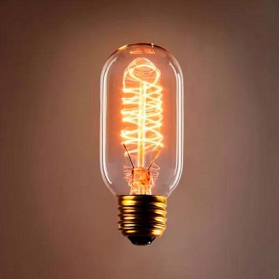 Lâmpada Filamento Carbono Taschibra T45 Retro E27 âmbar 110v