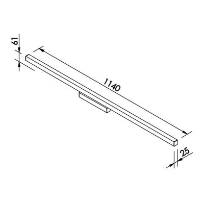 Arandela Newline Fit Led 647 114cm Bivolt Cobre 4000k Luz Neutra
