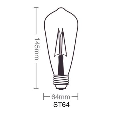 Lâmpada Led Taschibra Filamento Vintage St64 4w E27