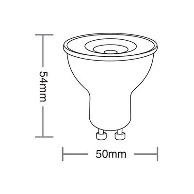 Lâmpada Led Taschibra Tdl 35 Dicroica Mr16 4,9w Bivolt Gu10 6500k Luz Branca