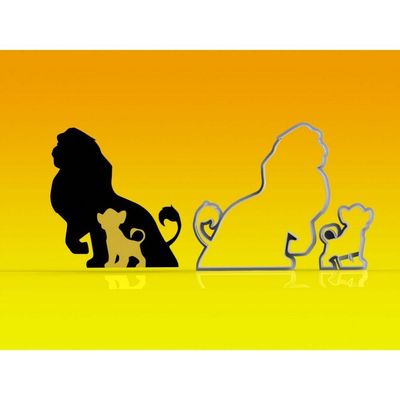 Cortador Rei Leão Mufasa E Simba 10Cm Tamanho 10Cm