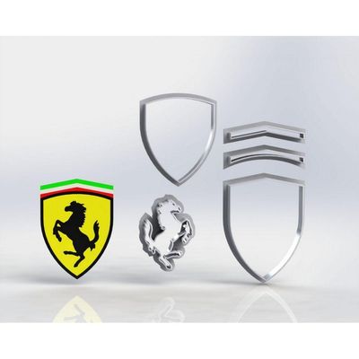 Cortador Escudo Da Ferrari Modular Tamanho 5 Cm
