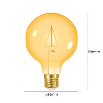 Lâmpada Led Taschibra Filamento Vintage Globo G95 3w E27 Bivolt