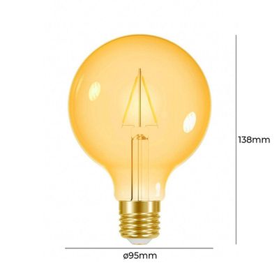 Lâmpada Led Taschibra Filamento Vintage Globo G95 3w E27 Bivolt