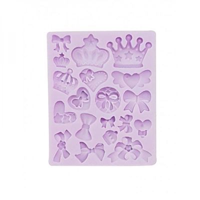 Molde em Silicone Mix Coroa Lacos