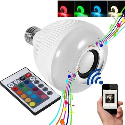 Lâmpada Led Caixa De Som Bluetooth Musical Com Controle Rgb Bivolt