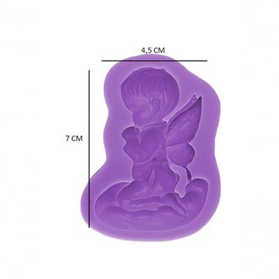 Molde Silicone Anjo Ajoelhado Rezando Batizado (anjinho) Hb