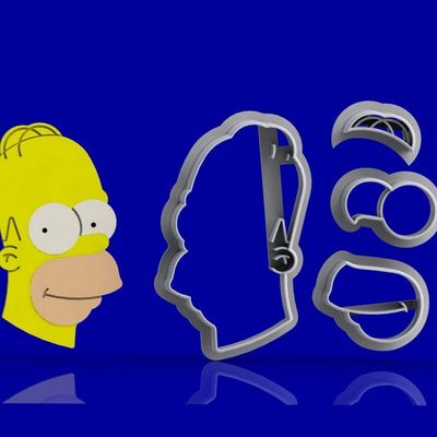 Cortador Kit Simpsons 5 Personagens Modulares Tamanho 5Cm