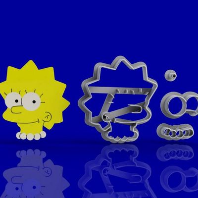 Cortador Kit Simpsons 5 Personagens Modulares Tamanho 5Cm