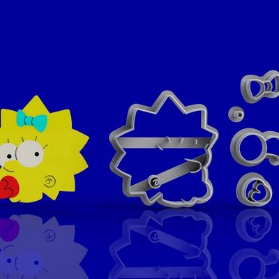 Cortador Kit Simpsons 5 Personagens Modulares Tamanho 5Cm