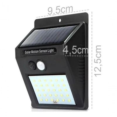 Luminária Solar Arandela Kit 2 - 30 Led Sensor De Presença
