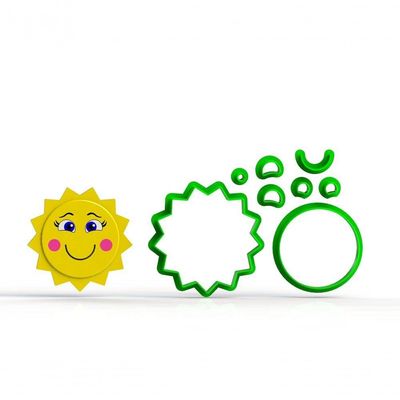 Cortador Sol Solzinho Feliz Modular Tamanho 5 Cm