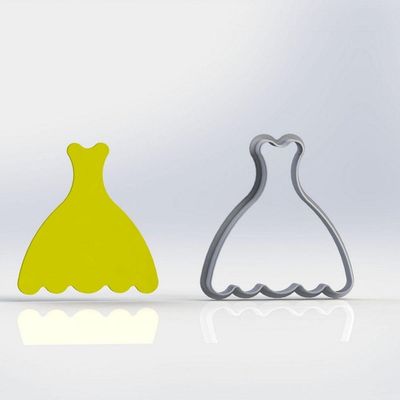 Cortador Kit 6 Vestidos Tamanho 6Cm