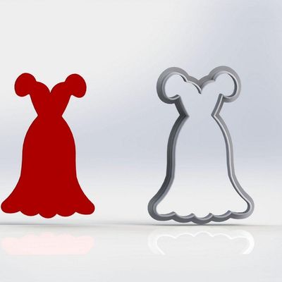 Cortador Kit 6 Vestidos Tamanho 6Cm